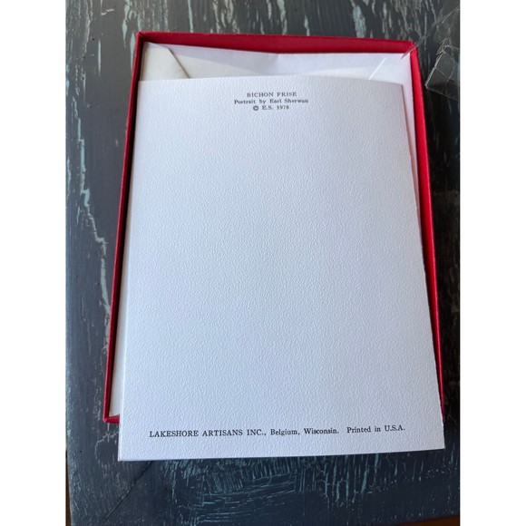 Bichon frise notecards - vintage still in box - vintage stationary - Picture 5 of 9